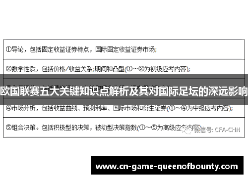 欧国联赛五大关键知识点解析及其对国际足坛的深远影响