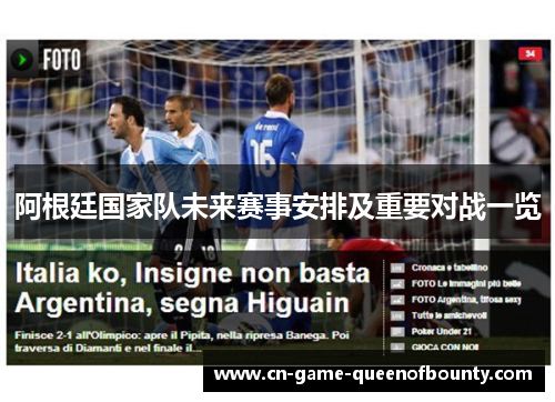 阿根廷国家队未来赛事安排及重要对战一览