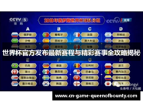 世界杯官方发布最新赛程与精彩赛事全攻略揭秘